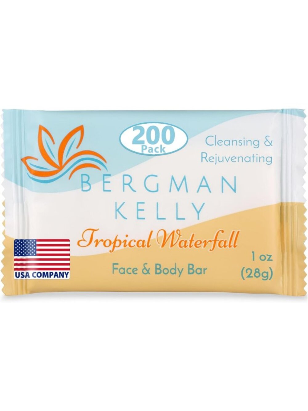 Tropical Waterfall Hotel Soap Bars - 1 oz Travel Size Luxury Bulk Amenities 200